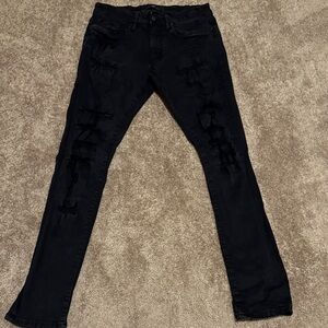 32x34 Jordan Craig Distressed Black Skinny Jeans